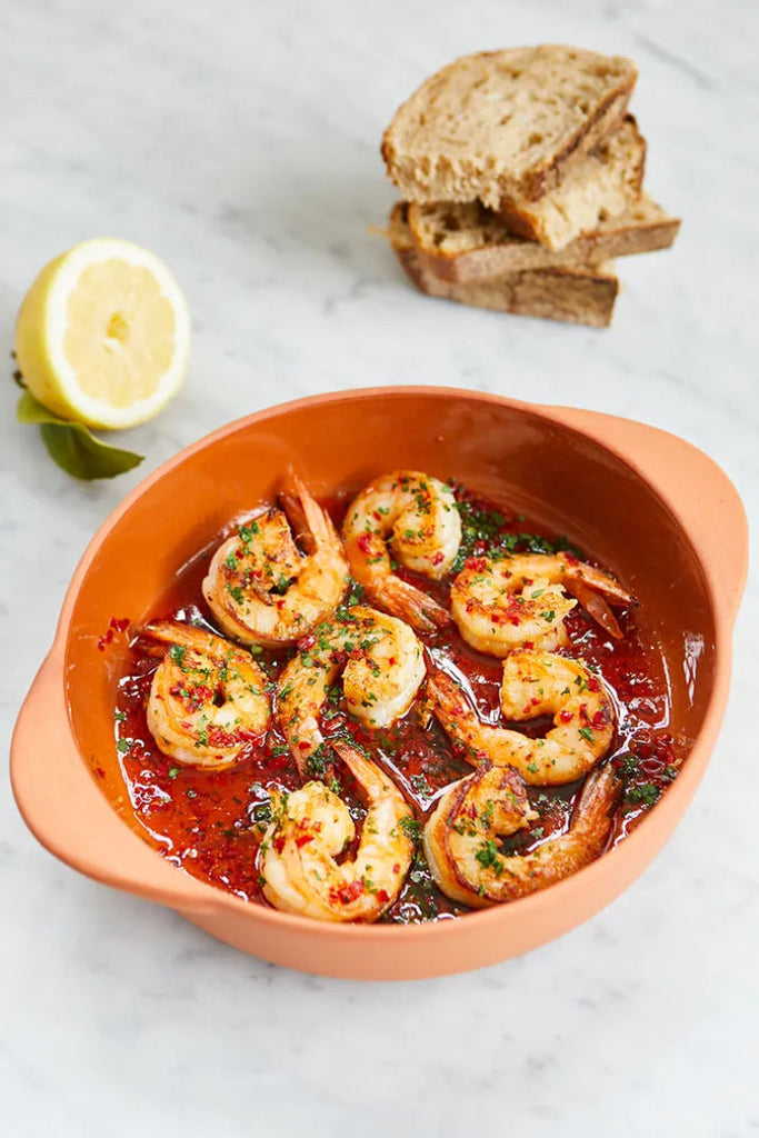 Patsy's garlic & chilli prawns